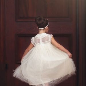 Off white / Ivory Trish Scully Child Alessandra